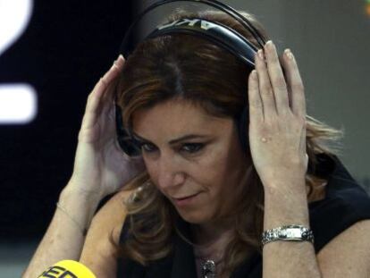 La presidenta de la Junta de Andalucía, Susana Díaz, durante la entrevista.