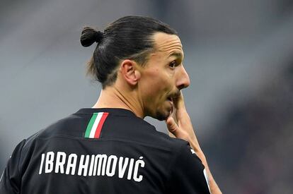 Ibrahimovic, durante su estreno contra la Sampdoria.