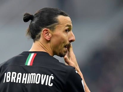 Ibrahimovic, durante su estreno contra la Sampdoria.