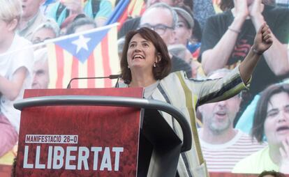 Paluzie, durante una manifestación en contra las condenas del 'procés', el pasado sábado.