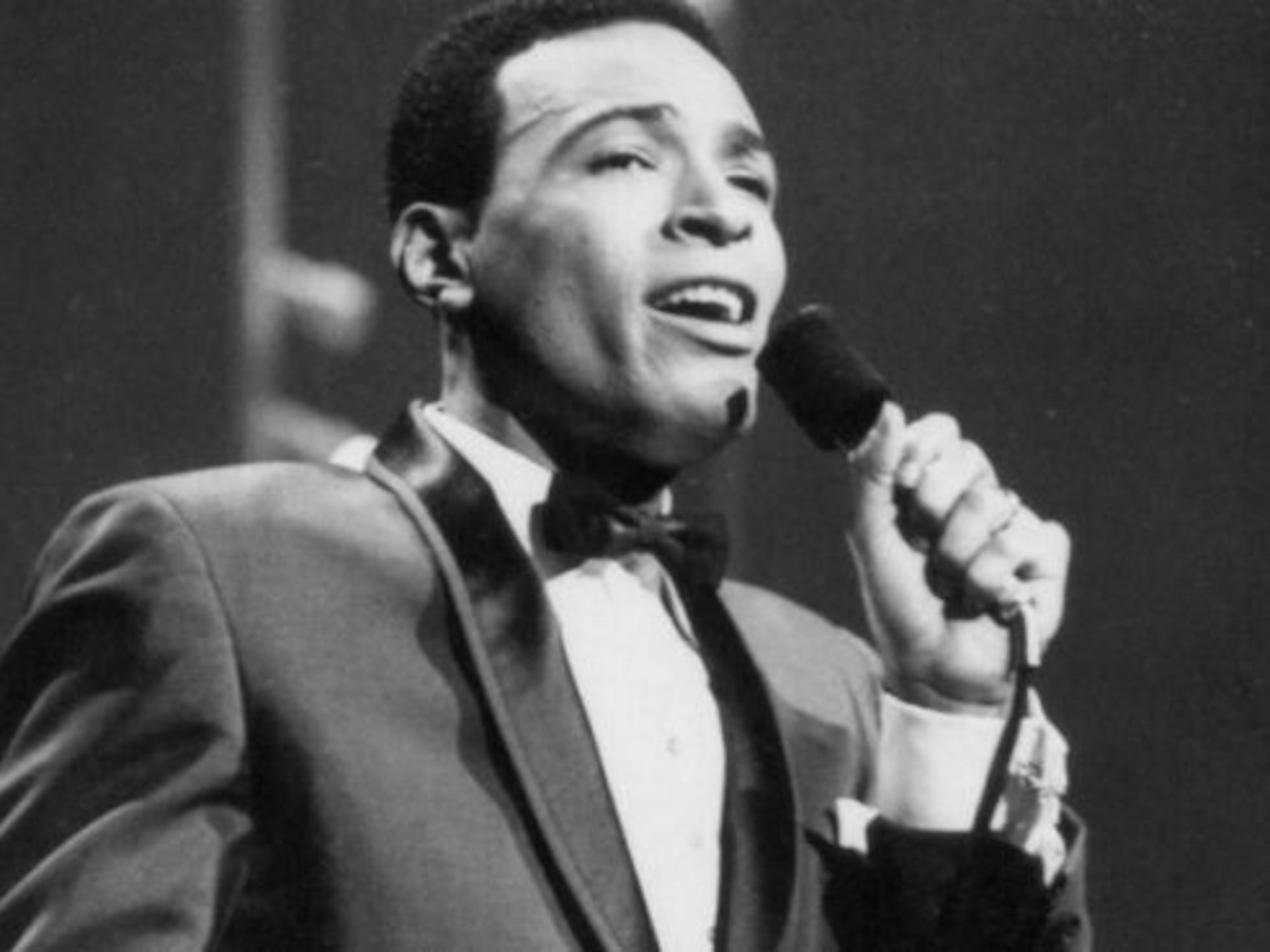 A young Marvin Gaye singing onstage during his early Motown years.