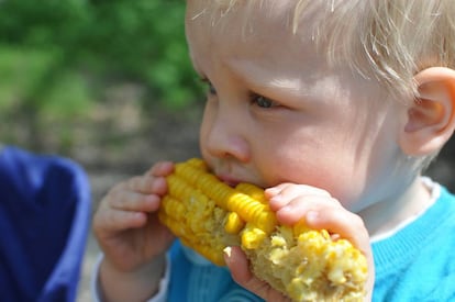 Los más pequeños también pueden comer sólidos no triturados.