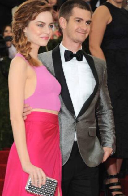 Andrew Garfield y Emma Stone, en la gala del MET en 2014.