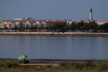 Desembocadura del Guadiana entre Vila Real (Portugal) y Ayamonte, el pasado jueves, 