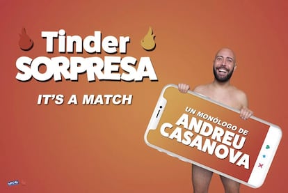 Cartel del monólogo de Andreu Casanova 'Tinder Sorpresa'