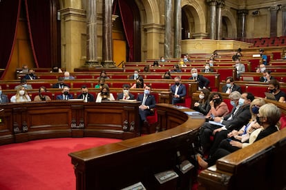 Una imagen de un sesión plenaria del Parlament el pasado mes de diciembre.