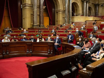 Una imagen de un sesión plenaria del Parlament el pasado mes de diciembre.