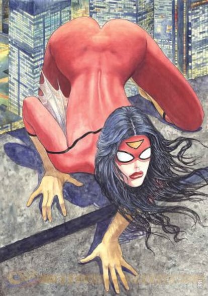 La portada de Milo Manara para la nueva serie de Spyder-Woman