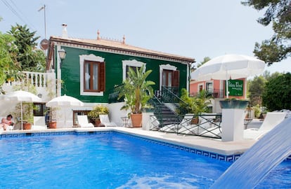 Piscina del hotel Palau Verd, en Les Rotes (Denia, Alicante).