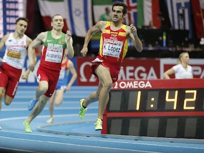 Kevin López, en la semifinal de 800.