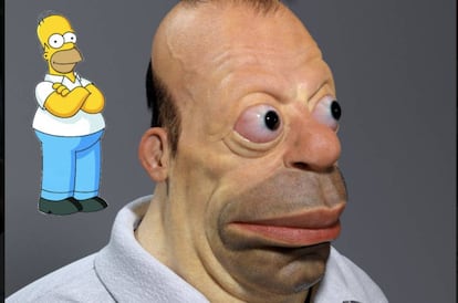 El Homer Simpson real imaginado por el artista Miguel Vasquez.