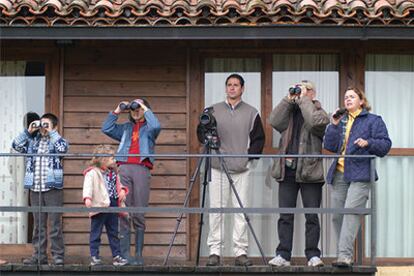 Los 24 bungalós de madera del Mirador de la Vega, cerca de Navalmoral de la Mata (Cáceres), se utilizan también como puestos de observación de aves.