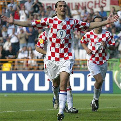 Prso celebra su gol ante Francia.