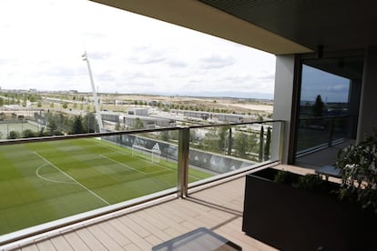 Las vistas desde el balcón de las habitaciones del primer equipo. 