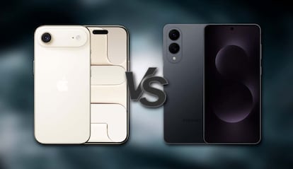 iPhone Air vs. Galaxy S25 Edge con imagen de fondo