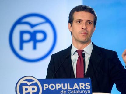 El presidente del PP, Pablo Casado.