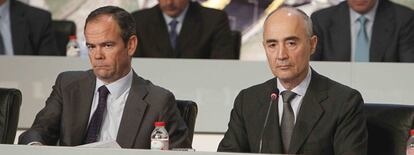 &Iacute;&ntilde;igo Meir&aacute;s y Rafel del Pino, consejero delegado y presidente de Ferrovial, respectivamente.