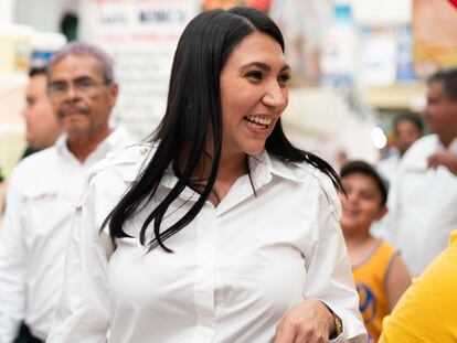 Gisela Gaytán  en Celaya (Estado de Guanajuato), este lunes.