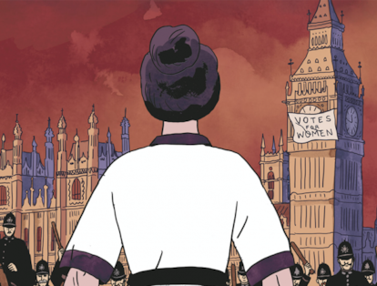 The cover of the graphic novel ‘Suffrajitsu: Mrs. Pankhurst’s Amazons’