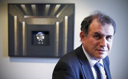 Nouriel Roubini, durante su visita esta semana a la sede de EL PA&Iacute;S. / luis sevillano