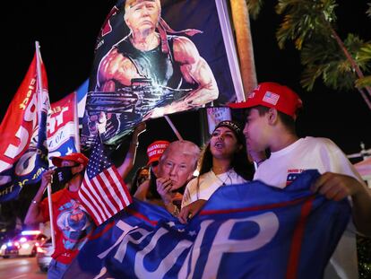 Simpatizantes de Trump em Miami, em 3 de novembro.