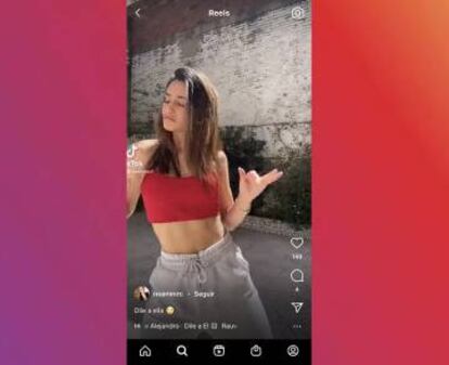 Video de TikTok en Instagram