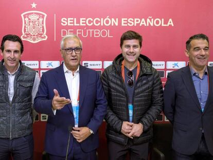 Emery, Gregorio Manzano, Pochettino y Luis García.