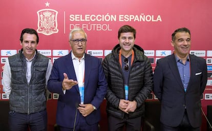 Emery, Gregorio Manzano, Pochettino y Luis García.