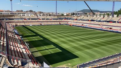 El interior del Sadar, en obras. / CA OSASUNA