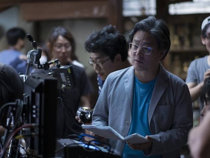 Park Chan-wook, en el rodaje de &#039;La doncella&#039;.