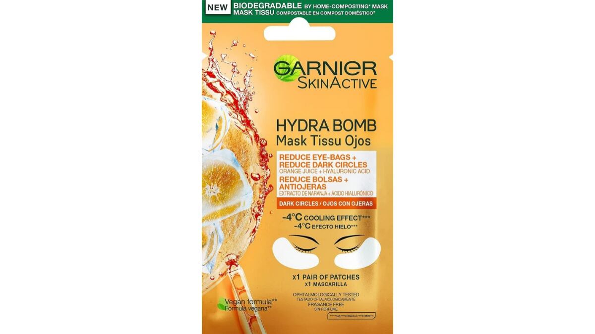 Mascarillas para el contorno de ojos Garnier.