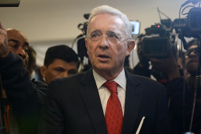 Álvaro Uribe en Bogotá, en 2022.