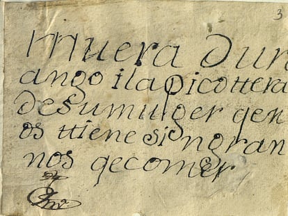 Uno de los pasquines anónimos vallisoletanos que se conservan en el Archivo de la Real Chancillería de Valladolid.