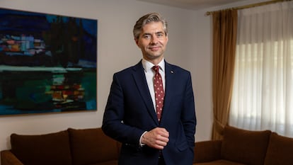 Kestutis Budrys, el pasado viernes en la Embajada de Lituania en Madrid.