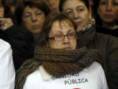Protesta contra los recortes en el Ramón y Cajal, el pasado día 2.