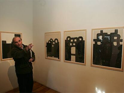 Ignacio Chillida, en la exposición <i>Para el hombre por los derechos humanos.</i>