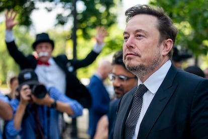 Elon Musk, a las afueras del Capitolio de EE UU, el pasado 6 de septiembre.