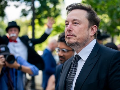 Elon Musk, a las afueras del Capitolio de EE UU, el pasado 6 de septiembre.