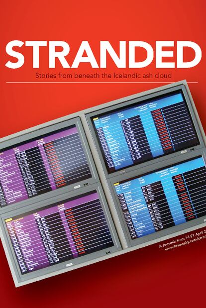 Dos páginas y portada de<i> Stranded. </i>