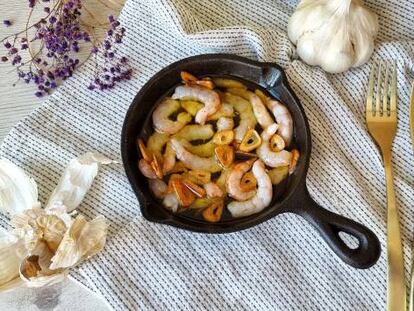 Gambas al ajillo tiernas y jugosas