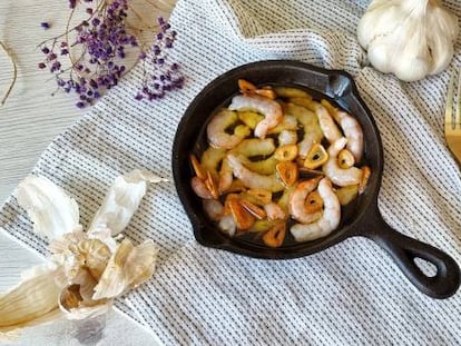 Gambas al ajillo tiernas y jugosas