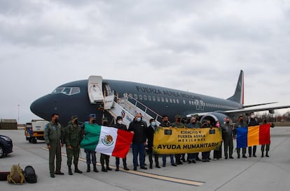 avión Fuerza Aérea Mexicana en Rumania para evacuar mexicanos en guerra Ucrania