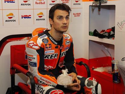 Dani Pedrosa, al terminar la primera sesión libre en Austin. 