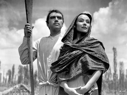 Cena do filme mexicano 'María Candelaria', com Dolores del Río.