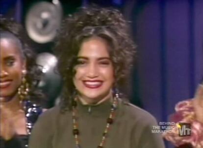 Jennifer Lopez, durante su participación en el programa 'Behind the music' en los años noventa.