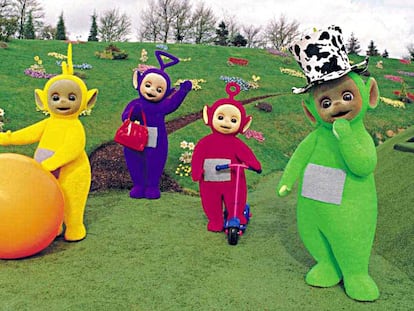Los cuatro personajes que daban vida a la serie infantil 'Teletubbies'.
