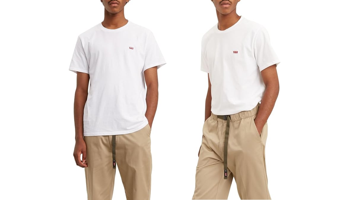 Camiseta blanca Levi's de manga corta para hombre, ahora en oferta en Amazon.