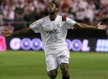 Keita celebra el primer gol sevillista