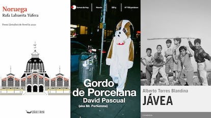 Portadas de los tres libros.