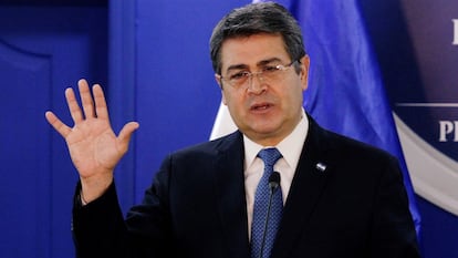 Juan Orlando Hernández, presidente de Honduras, en Tegucigalpa, en enero de 2020.